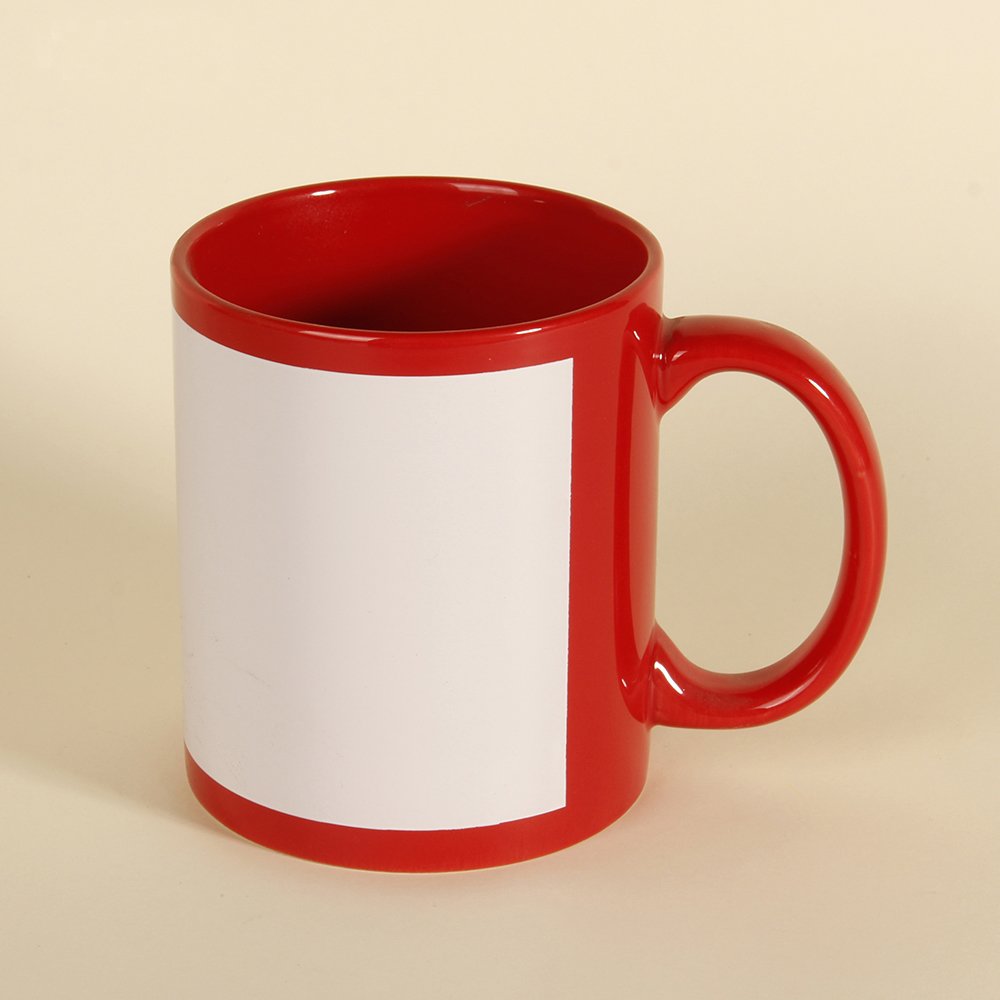 WUJOSUB AAA Grade Color Coated Sublimation Patch Mug 11oz Sublimation Mug Cup