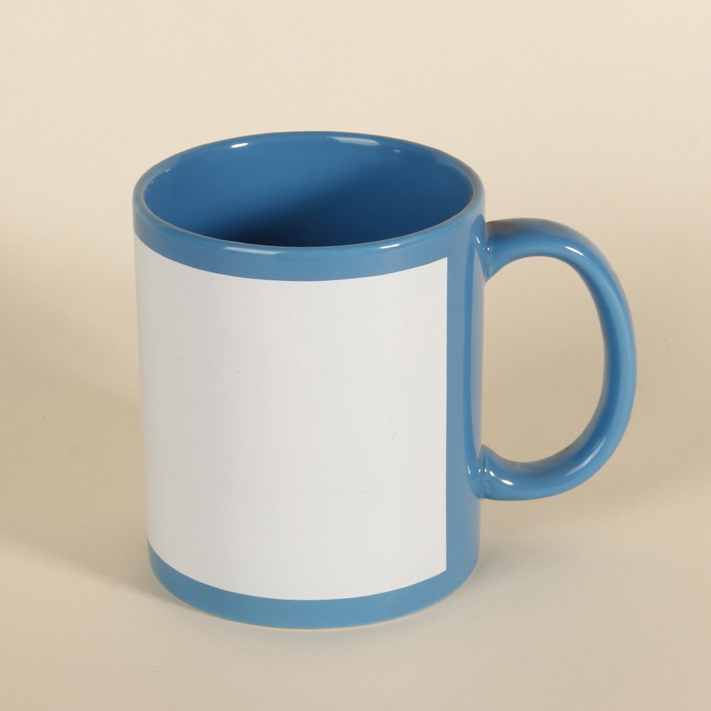 WUJOSUB AAA Grade Color Coated Sublimation Patch Mug 11oz Sublimation Mug Cup