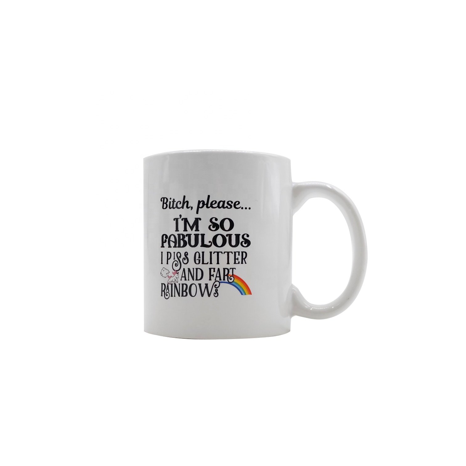 Customizable 11 Oz White Ceramic Mug Sustainable Porcelain With Handgrip Promotional Gift Box For Coffee Logo Personalization