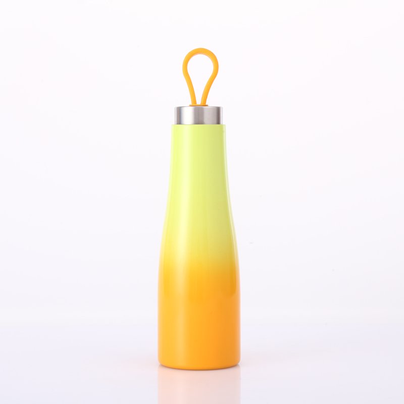 Minimalist Sport Gym 560ML Double Wall Stainless Steel Sport Water Bottle Insulated Thermos Flask with Silicone Handle