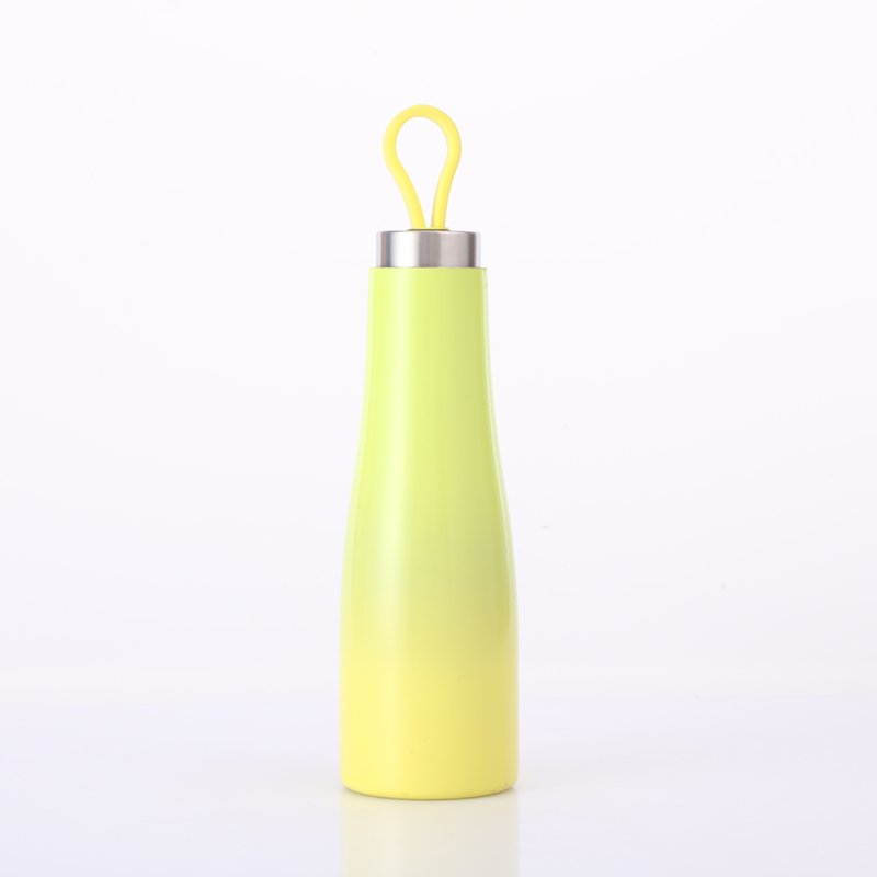 Minimalist Sport Gym 560ML Double Wall Stainless Steel Sport Water Bottle Insulated Thermos Flask with Silicone Handle