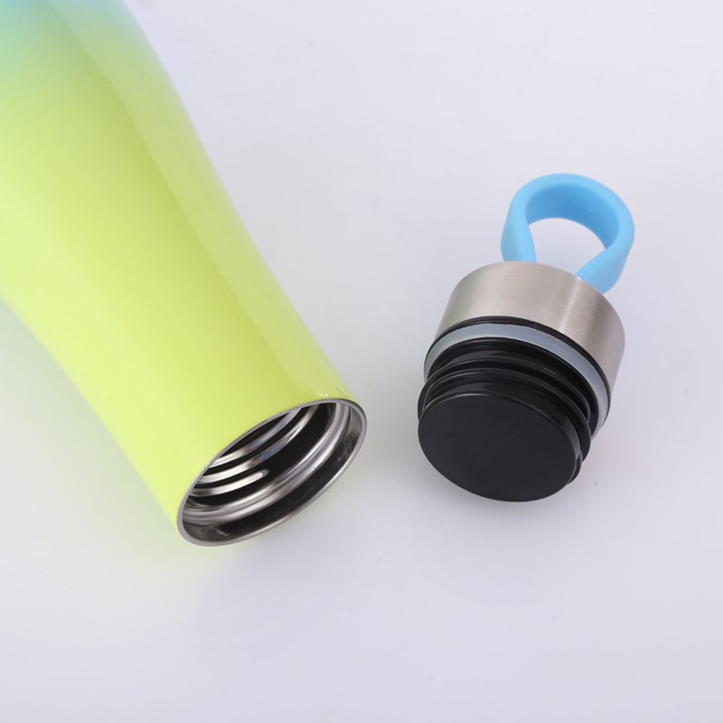 Minimalist Sport Gym 560ML Double Wall Stainless Steel Sport Water Bottle Insulated Thermos Flask with Silicone Handle