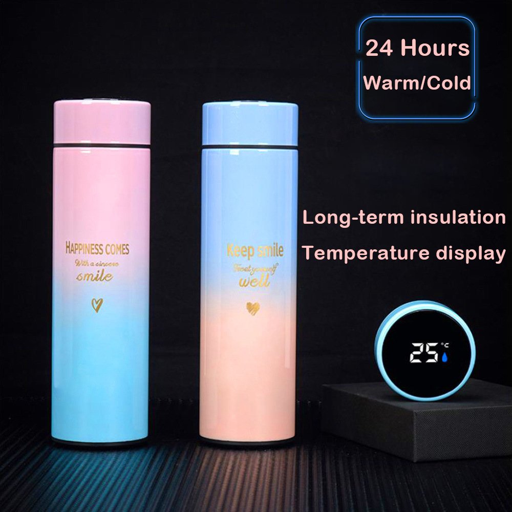 Intelligent Bottle Termos Digital 500 ml Vacuum Flasks LED Temperature Display Stainless Steel Termo Smart Water Bottle Bottles