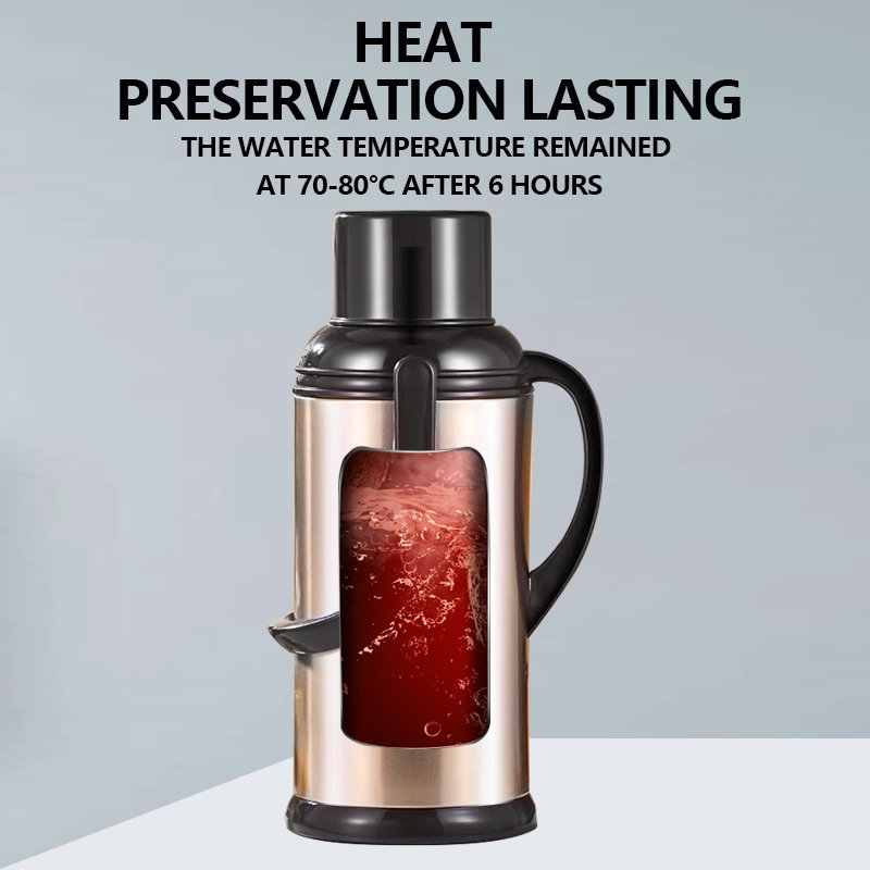 Stainless Steel Body Vacuum Flask 3.2L Vacuum Flask Thermoses Double Wall Glass Liner Stainless Steel Vacuum