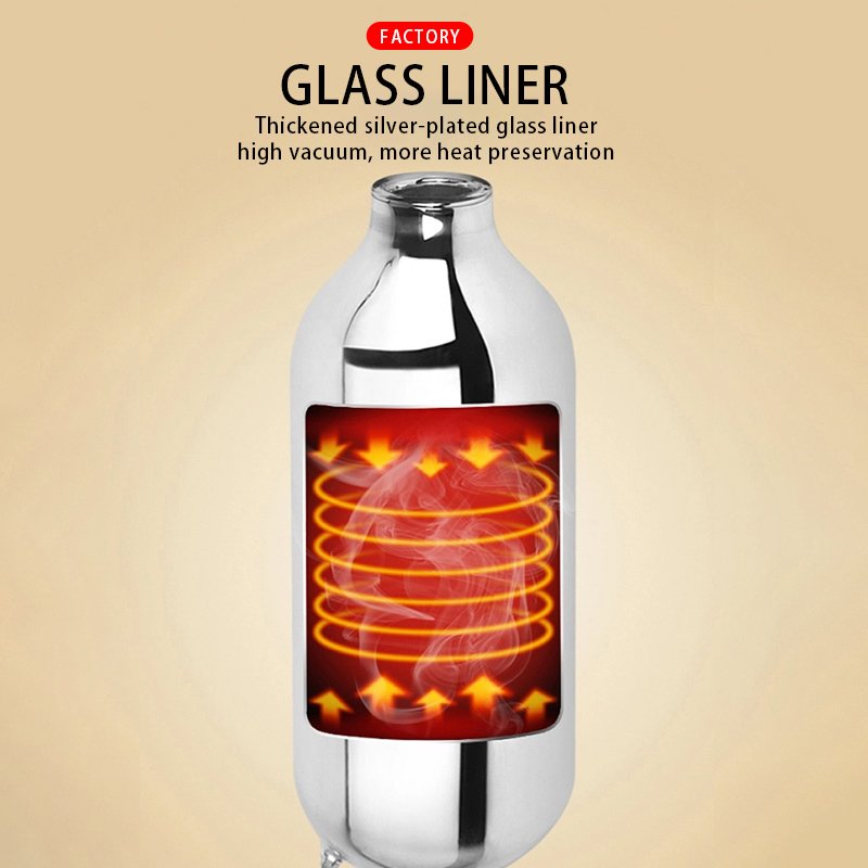 Stainless Steel Body Vacuum Flask 3.2L Vacuum Flask Thermoses Double Wall Glass Liner Stainless Steel Vacuum
