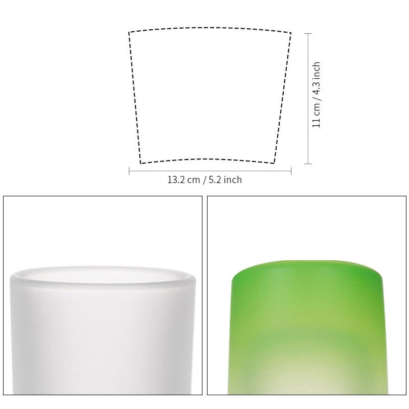 2023 2.5oz Wholesale Custom Frosted Sublimation Blanks Gradient Color Shot Glasses for Sublimation