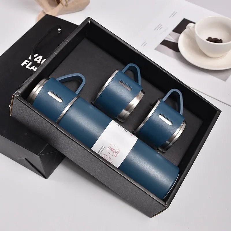 Stainless Steel Thermos Cup Large Capacity Vacuum Flask Coffee Tea Milk Travel Water Bottle Insulated Thermos Handbag Gift Box