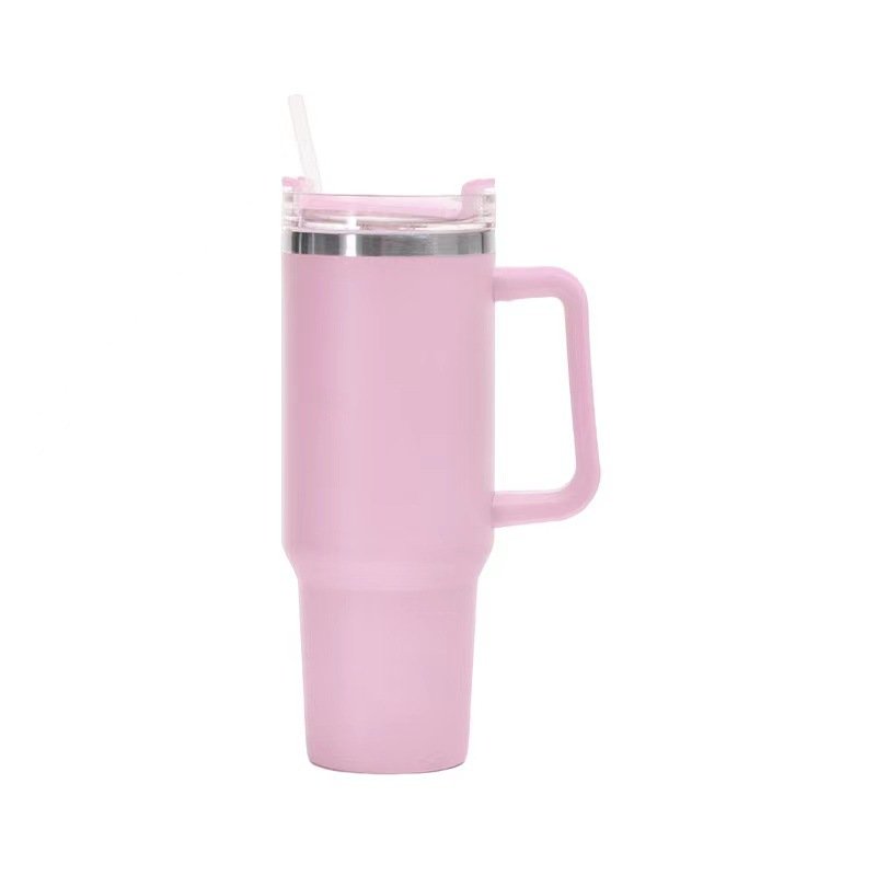 Hot sale 40oz Vacuum Flask Double Wall Stainless Steel Thermos T-Shaped Sublimation Travel Tumbler with plastic handle