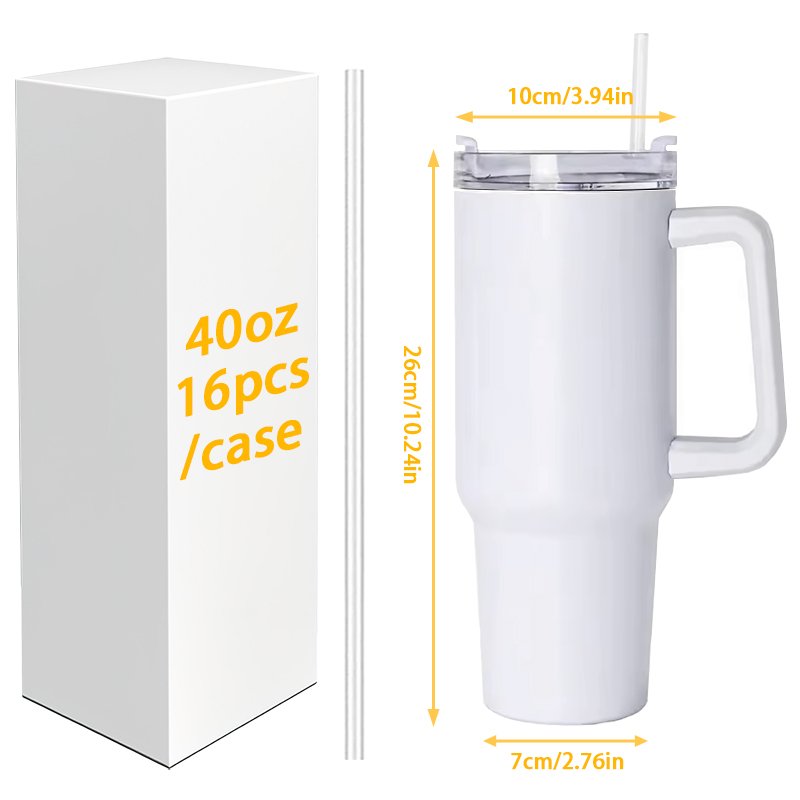 Hot Sale 40oz Adventure Tumbler Double Wall Stainless Steel Vacuum Insulated sublimation Travel Mug With Handle