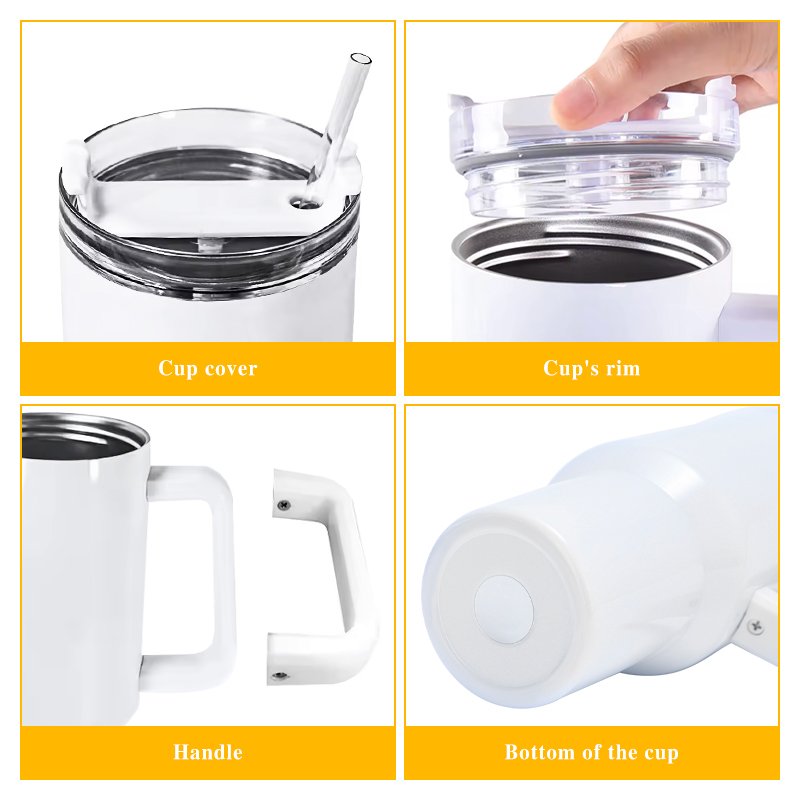Hot Sale 40oz Adventure Tumbler Double Wall Stainless Steel Vacuum Insulated sublimation Travel Mug With Handle
