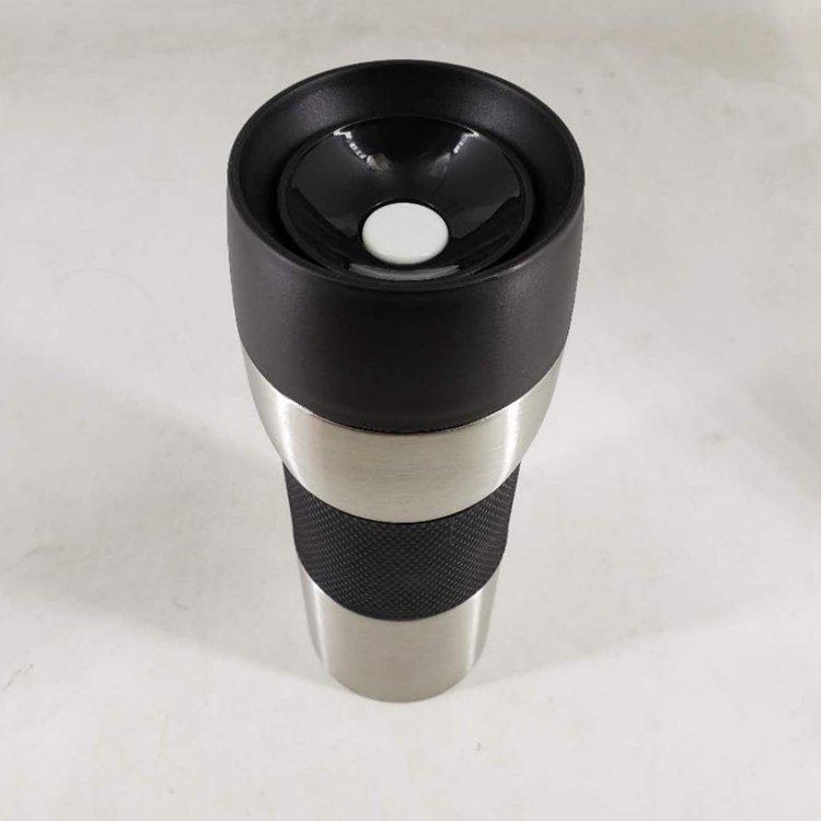Customizable logo press switch non-slip cup body stainless steel insulated water bottle