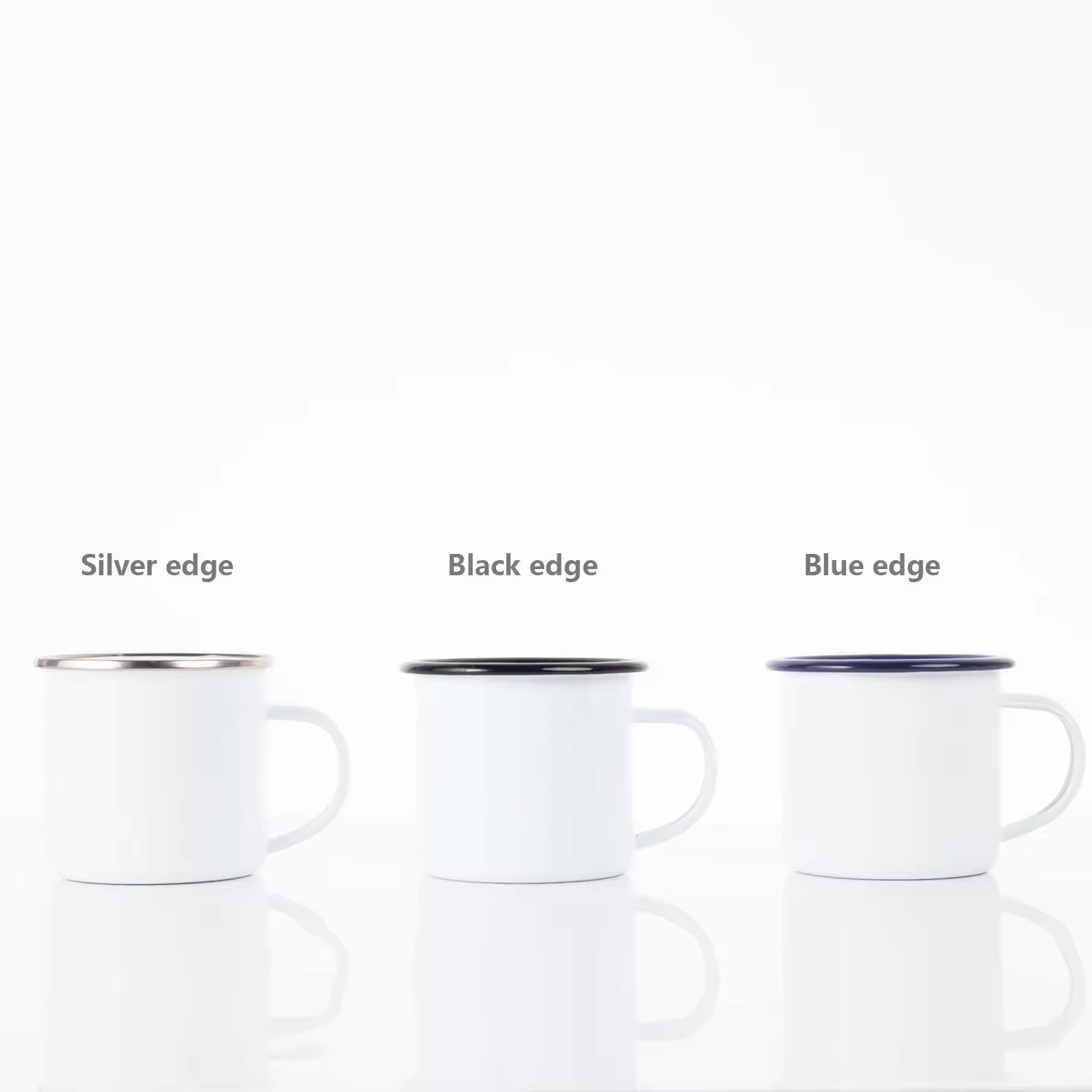 Hot sale custom logo different size camping enamel mug custom enamel cup with handle