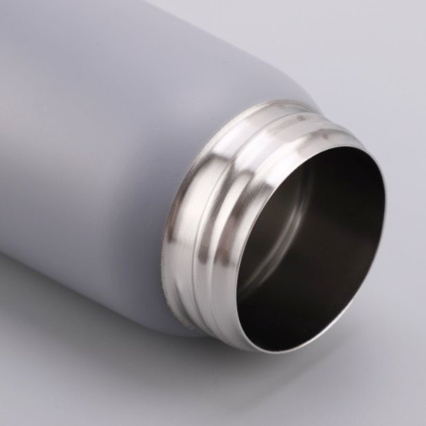 Water bottle manufacturer double wall stainless steel vacuum insulated sports water bottle with wood grain lid and lifting rope