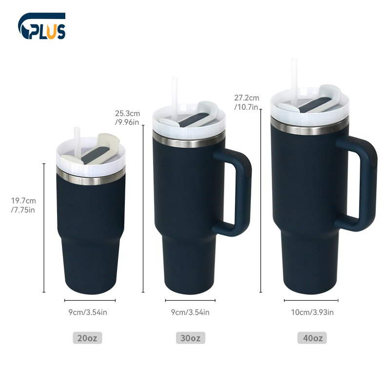 Custom Logo 40oz Tumbler Leak Proof Stainless Steel Coffee Mug Thermal Cup Vacuum Insulated Tumbler With Flip Straw And Handle