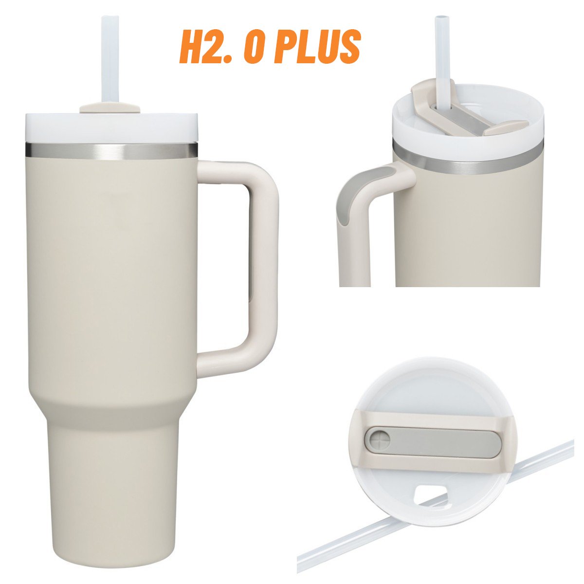 Custom Logo 40oz Tumbler Leak Proof Stainless Steel Coffee Mug Thermal Cup Vacuum Insulated Tumbler With Flip Straw And Handle