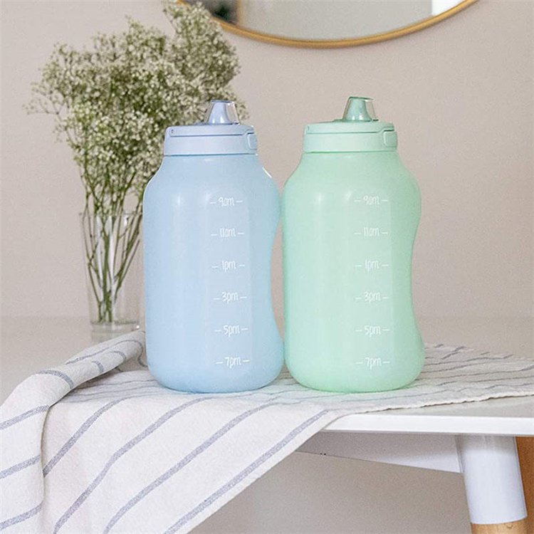 1500ml 1.5L 1.5 Liter Blue Botella De Agua Tritan Plastic Gym Water Bottle
