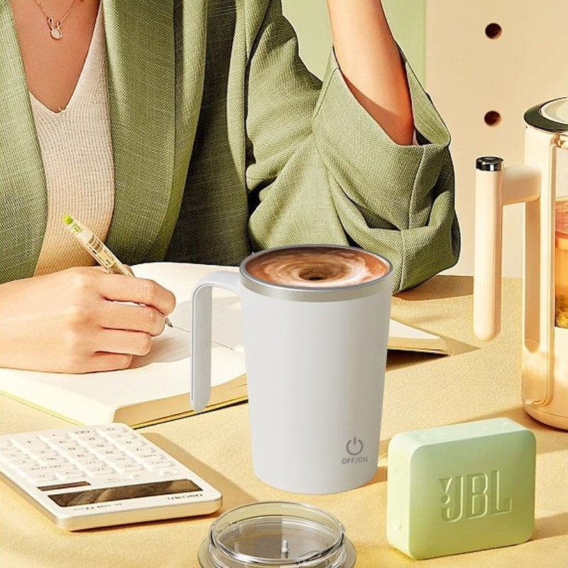 350ml Custom Logo Automatic Magnetic Portable Auto Mixing Cup USB Charging With Lids Self Stirring Coffee Mug For Travel