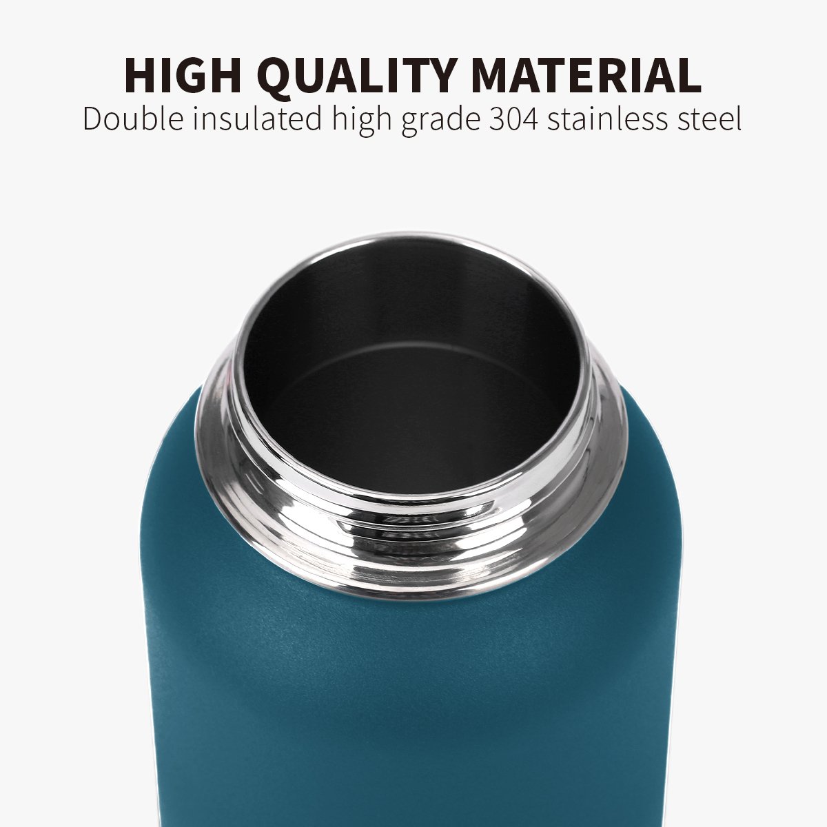 Vacuum Flask Sports Water Bottle 3 Lids With Customized Logo