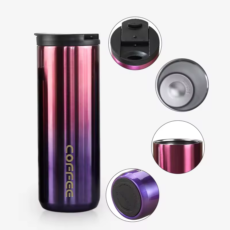 Portable Stainless Steel Travel Sublimation Tumbler Coffee Mug Travel Vacuum Drinking Cup