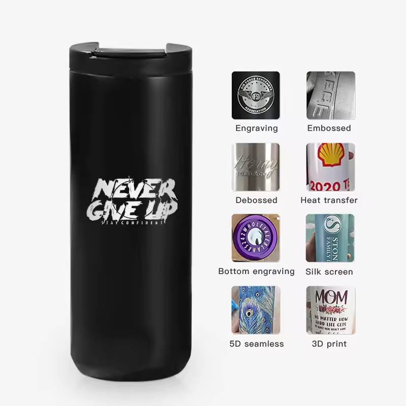 Portable Stainless Steel Travel Sublimation Tumbler Coffee Mug Travel Vacuum Drinking Cup