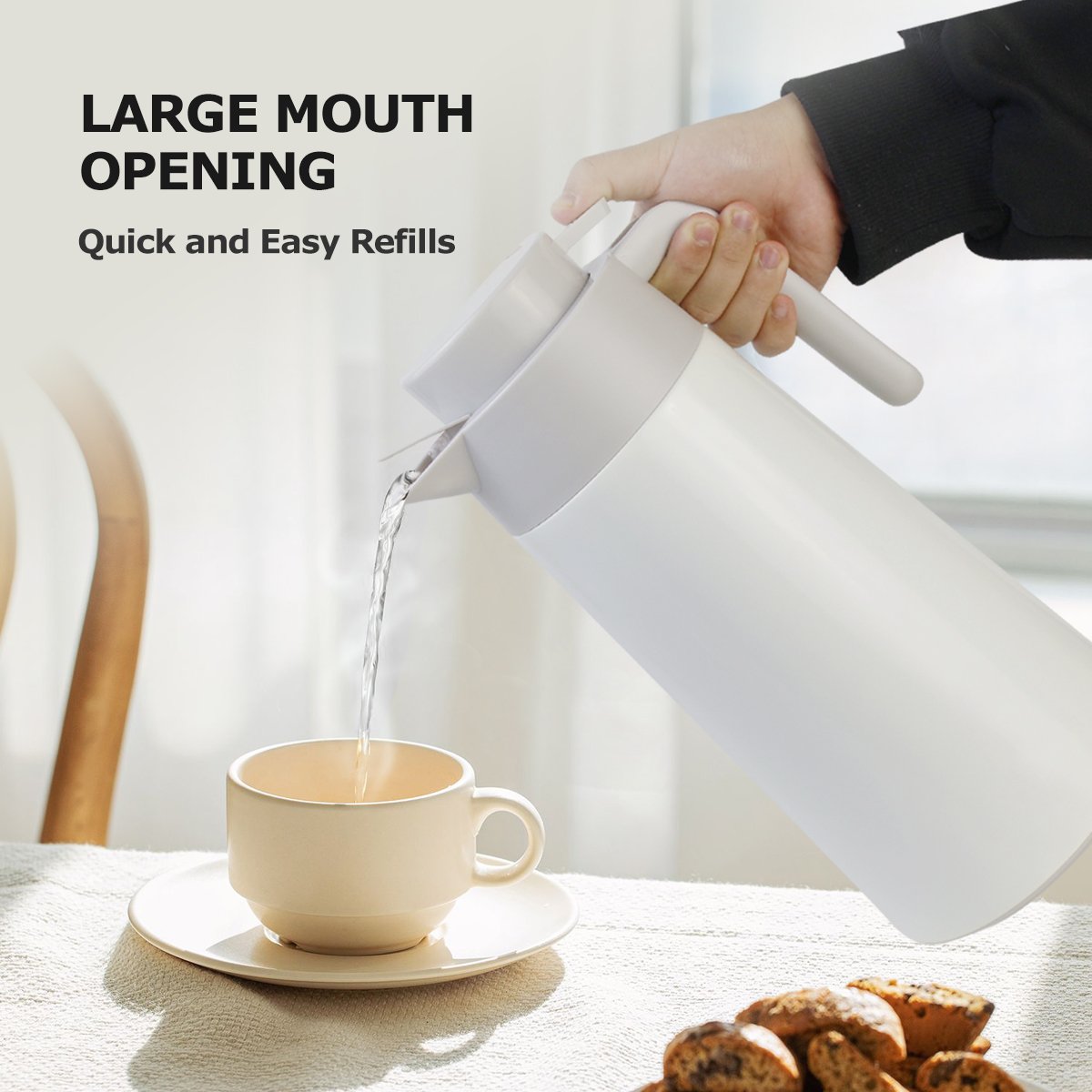 Thermal Coffee Carafe Double Walled Vacuum Thermos Vacuum Flask Coffee Pot Stainless Steel Metal Pot