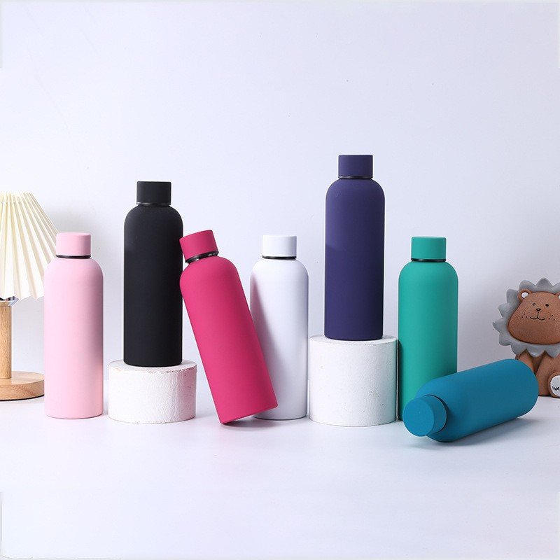 Custom logo 500/750/1000ml thermal vacuum gym double wall insulated drink water bottle stainless steel with logo for gym