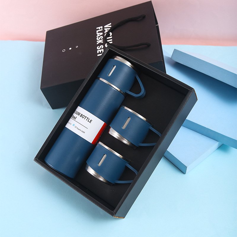 Vacuum Flask Gift Set Travel Bottle Thermos tea Coffee cup Vacuum Business Stainless Steel Thermos cup