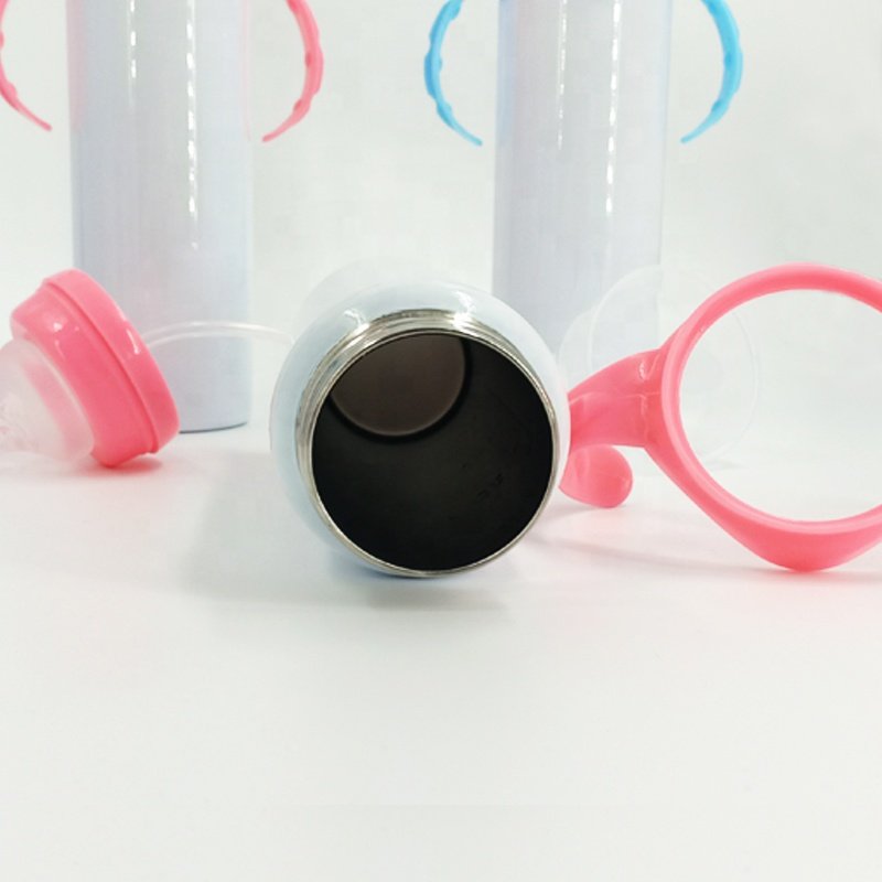 8oz Stainless Steel sippy cup baby feeding water bottle sublimation blanks baby hot water bottle with handle for kids