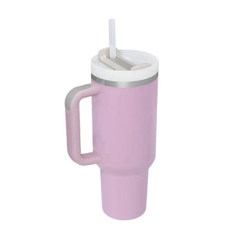 18/8 Stainless Steel Travel Mug 40oz Insulated Handle Tumbler with Lids and Straw Coffee Cup with Lid and Straw