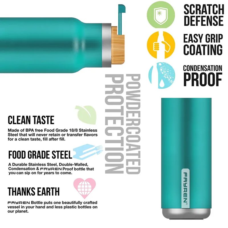 Customized Logos BPA Free Wide Mouth Leakproof Water Bottle Vacuum Insulated Thermos Flask with Lid Stainless Steel Modern Walls