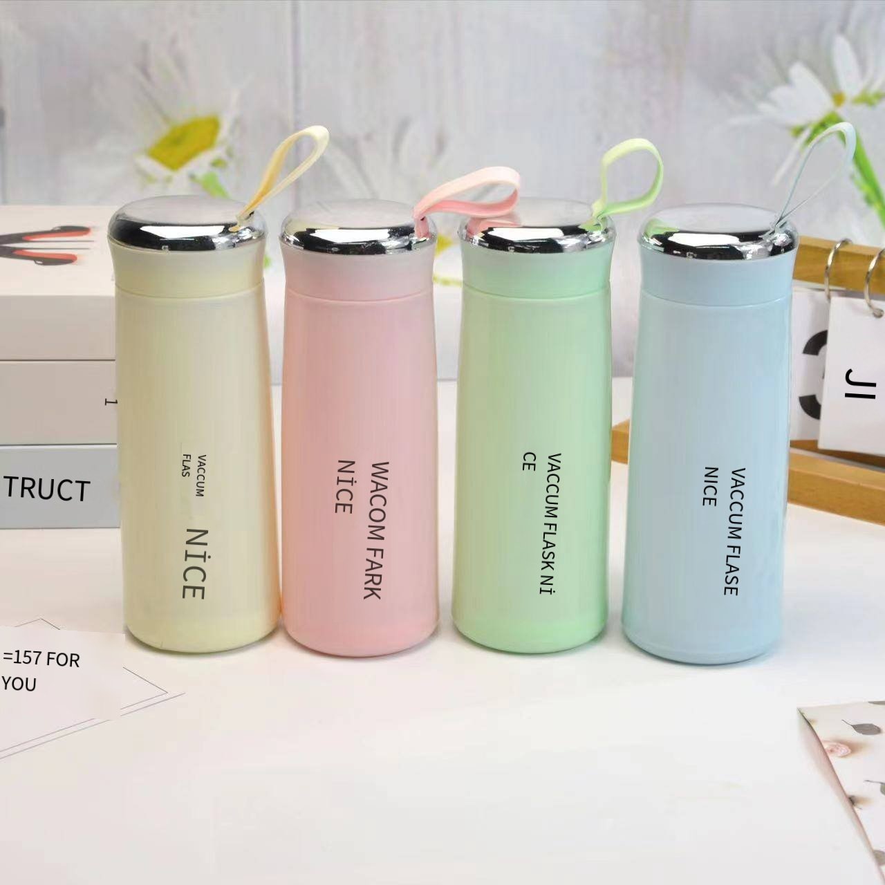 Stylish Cute Eco-Friendly Water Bottle with Infuser Portable Vacuum Cup for Children Adults Perfect Back to School Gift Mug