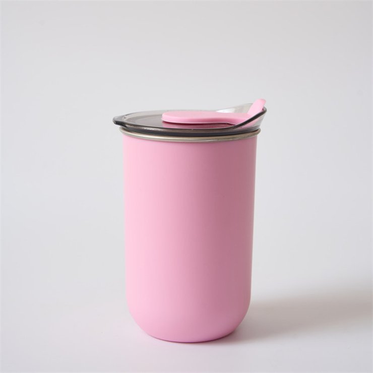 300ml portable water cup juice drink with mouthwash cup double insulation stainless steel coffee mug powder coated tumblers