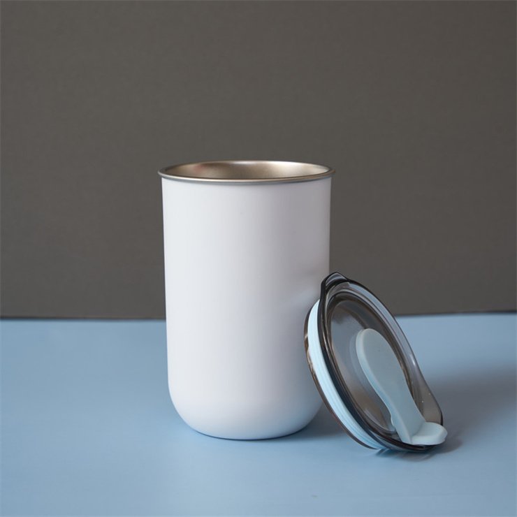 300ml portable water cup juice drink with mouthwash cup double insulation stainless steel coffee mug powder coated tumblers