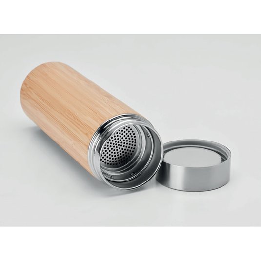 Reusable Bamboo Thermo Stainless Steel Tumbler Hot Coffee Tea Thermos Bottle Vacuum Flasks & Thermoses Bamboo Thermos Tumbler