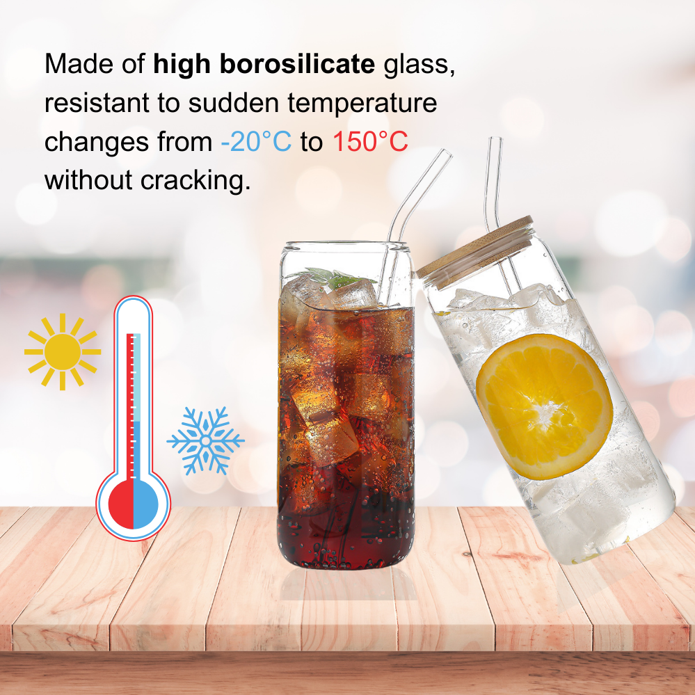 European Cup Custom Logo Can Shape Beer Glasses with Bamboo Lid Classic Gifts for Men 16oz Cups Mugs Wholesale Barware