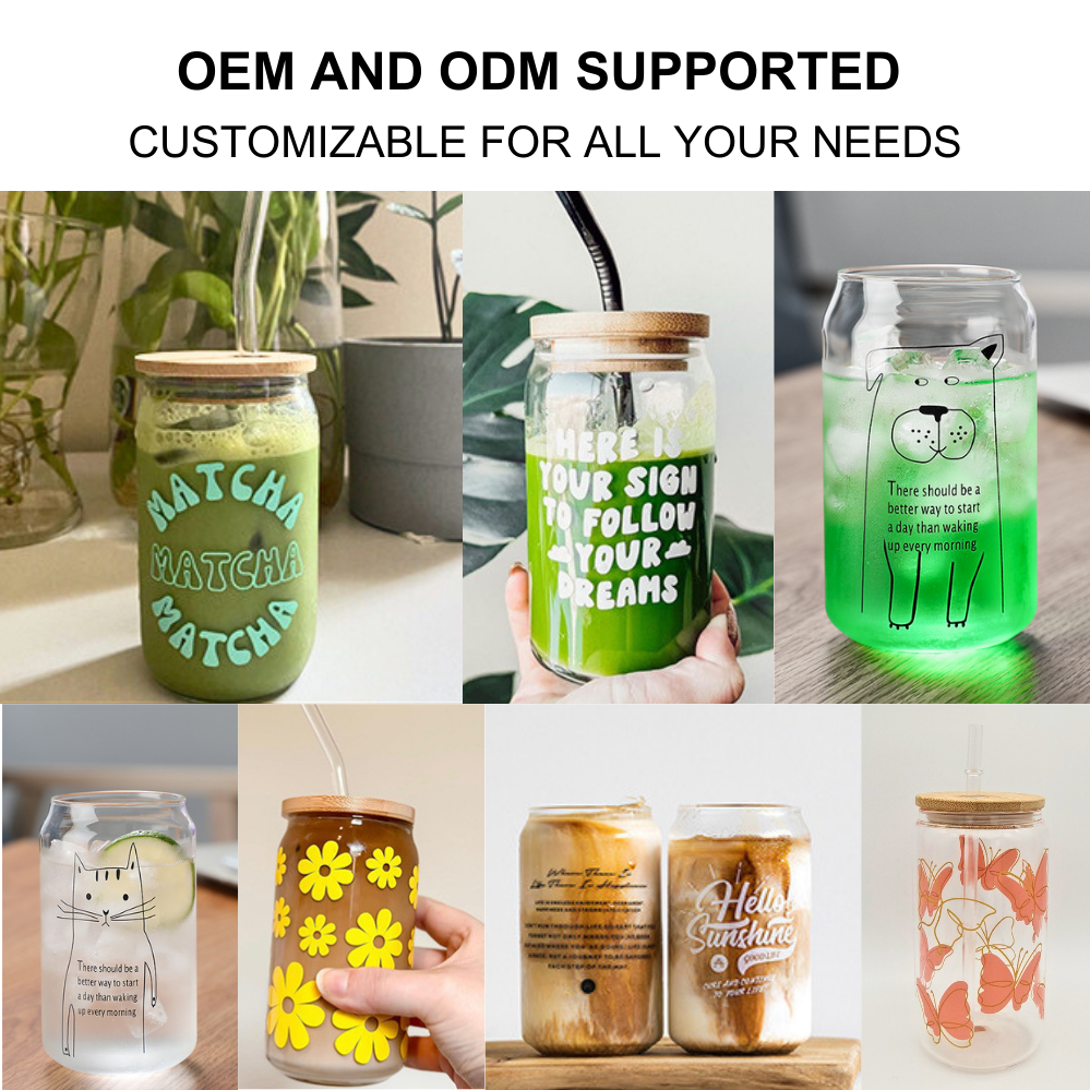 European Cup Custom Logo Can Shape Beer Glasses with Bamboo Lid Classic Gifts for Men 16oz Cups Mugs Wholesale Barware