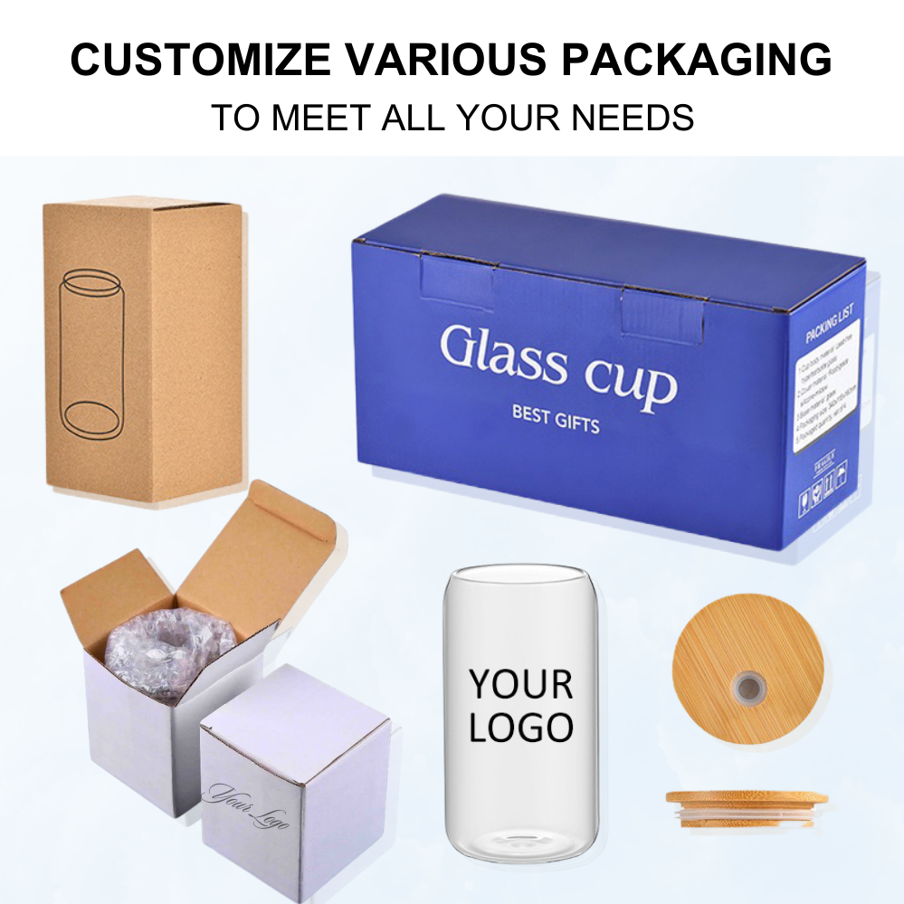 European Cup Custom Logo Can Shape Beer Glasses with Bamboo Lid Classic Gifts for Men 16oz Cups Mugs Wholesale Barware