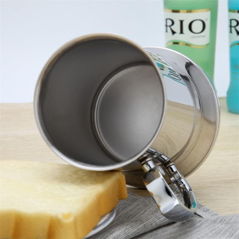 Custom Logo Color Wholesale 450ml Stainless Steel Double Wall Beer Stein Mug with Handle