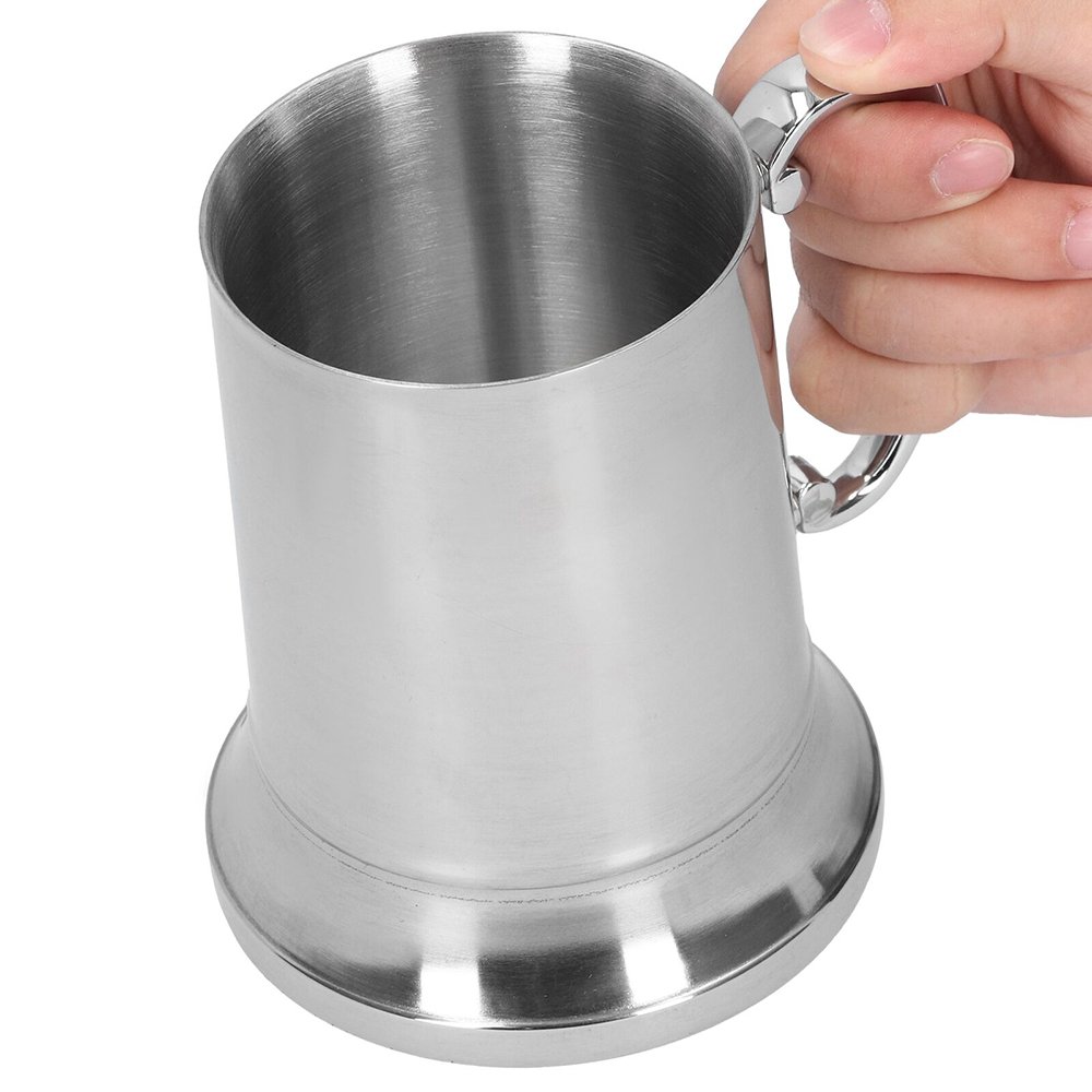 Custom Logo Color Wholesale 450ml Stainless Steel Double Wall Beer Stein Mug with Handle
