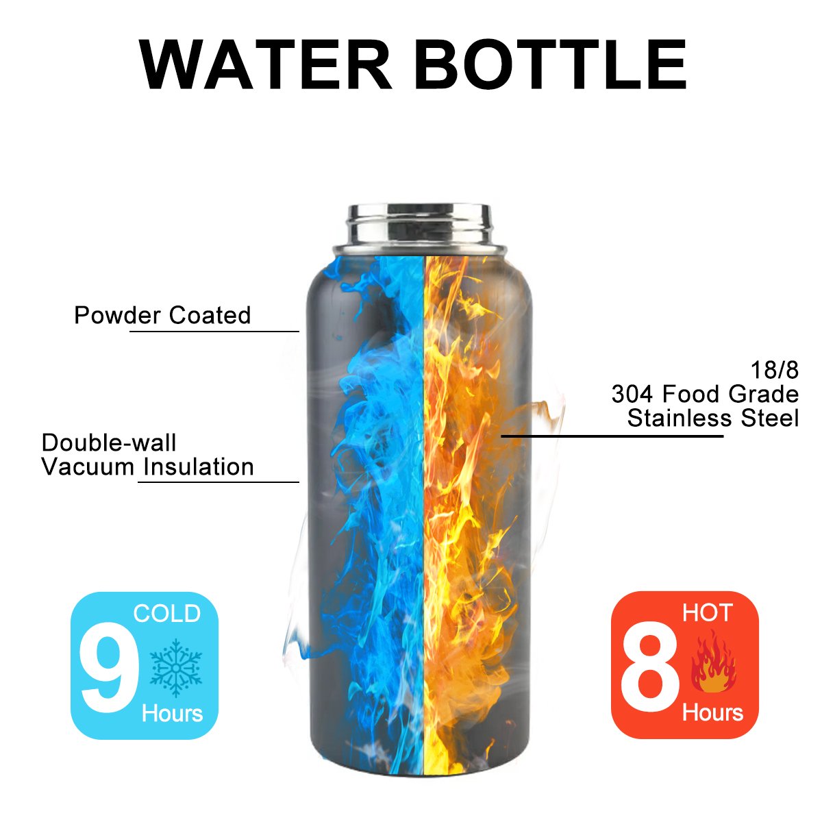 custom logo wholesale 32oz double wall vaccum flask water bottle thermal flask stainless steel vacuum flasks