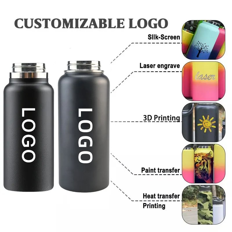 custom logo wholesale 32oz double wall vaccum flask water bottle thermal flask stainless steel vacuum flasks
