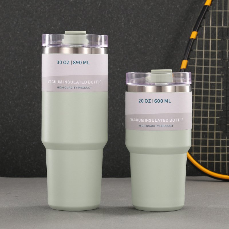 Wholesale bulk 304 stainless steel tumbler thermal vacuum flask tea thermos water bottles outdoor with handle lid