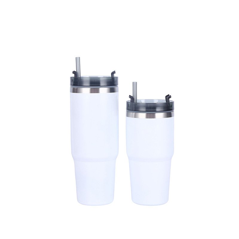 Wholesale bulk 304 stainless steel tumbler thermal vacuum flask tea thermos water bottles outdoor with handle lid