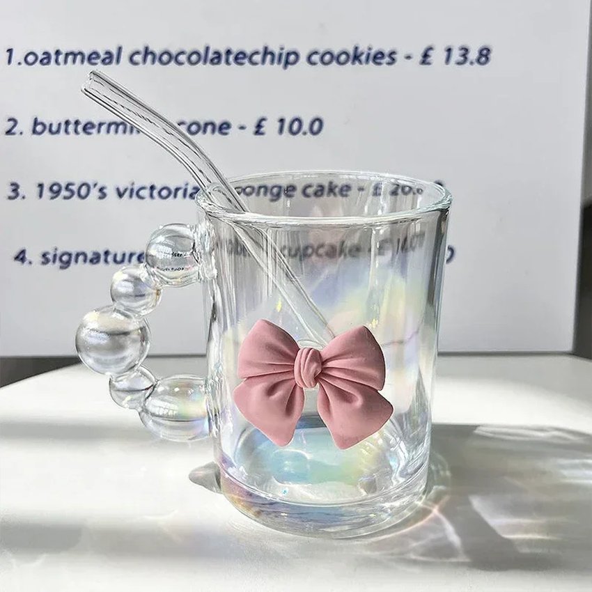 Big Size Cup Cute Creative Home Birthday Milk Cup Girl Water Nice Coffee Student Gift Glass Mug With Handle
