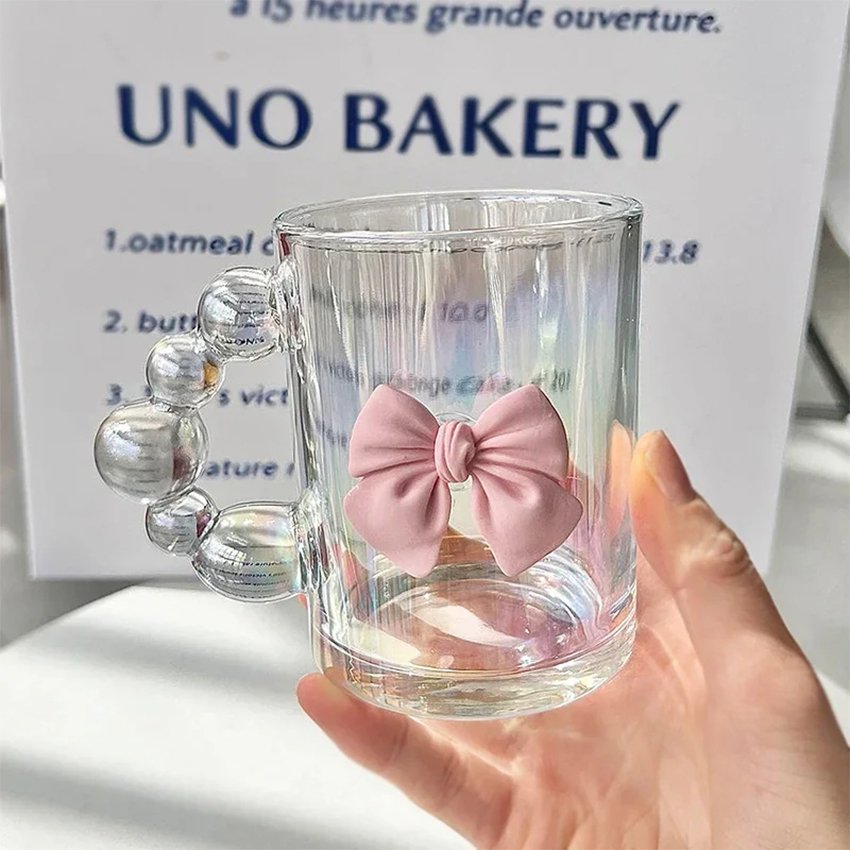 Big Size Cup Cute Creative Home Birthday Milk Cup Girl Water Nice Coffee Student Gift Glass Mug With Handle