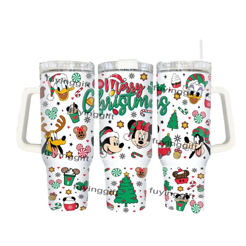 2024 Top Selling Christmas Gifts Cup 40 oz Stainless Steel Vacuum Travel Mug Portable Sport Bottles 40oz Tumbler With Handle