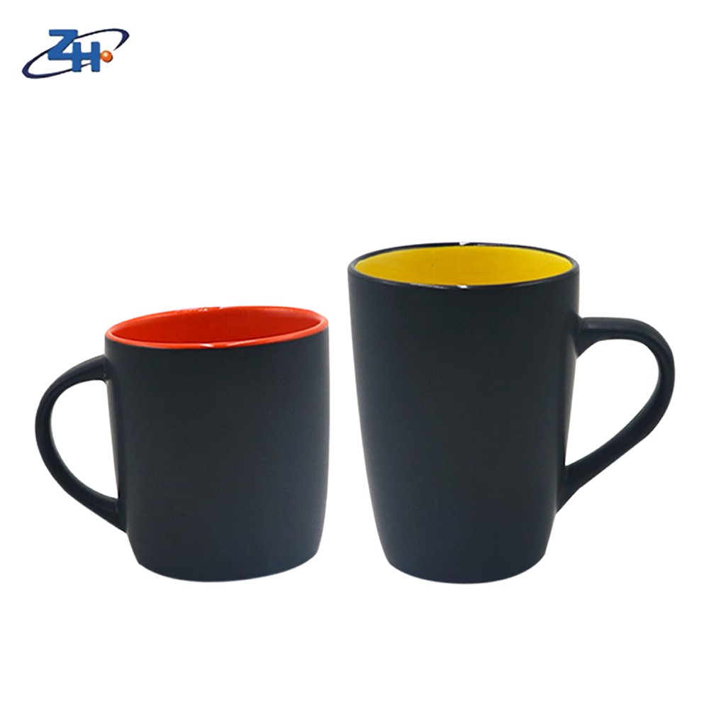 Matte Black Ceramic Mug Customized Giveaways Milk Mugs Contemporary Good for Sale Reusable Promotional Custom Printed Plain