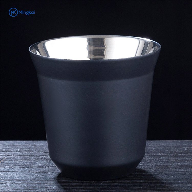 Office Couple Stainless Steel Coffee Mugs Eco-Friendly Italian Cappuccino Cup for Espresso Drinks for Parties European Design