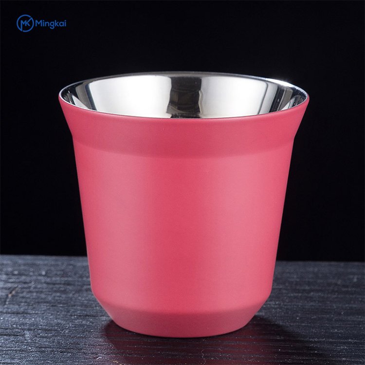 Office Couple Stainless Steel Coffee Mugs Eco-Friendly Italian Cappuccino Cup for Espresso Drinks for Parties European Design