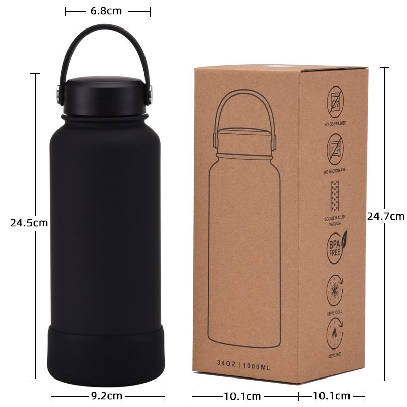 Customized Eco Friendly higher quality 32oz wide mouth double wall travel vacuum insulated stainless steel water bottle